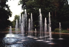 Foto vom Springbrunnen im Schlossgarten des Stadtschlosses in Fulda