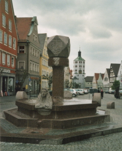 Foto vom Stadtbrunnen in Günzburg