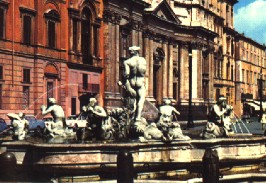 Foto vom Brunnen auf der Piazza Navona in Rom