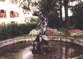 Foto vom Fltenspielerbrunnen in Schongau