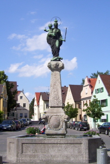 Foto vom Marienbrunnen in Wertingen